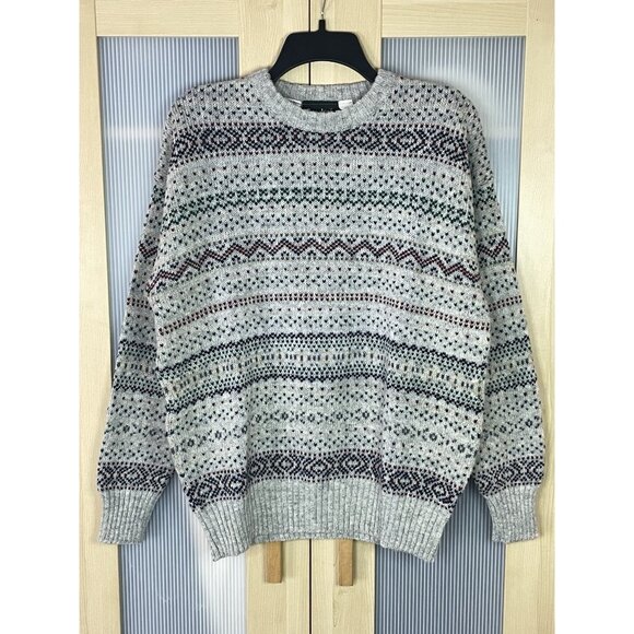 Eskimo Knitwear Shetland Wool Sweater Jumper Vintage Men's Sz M Retro Coogi - Picture 1 of 4